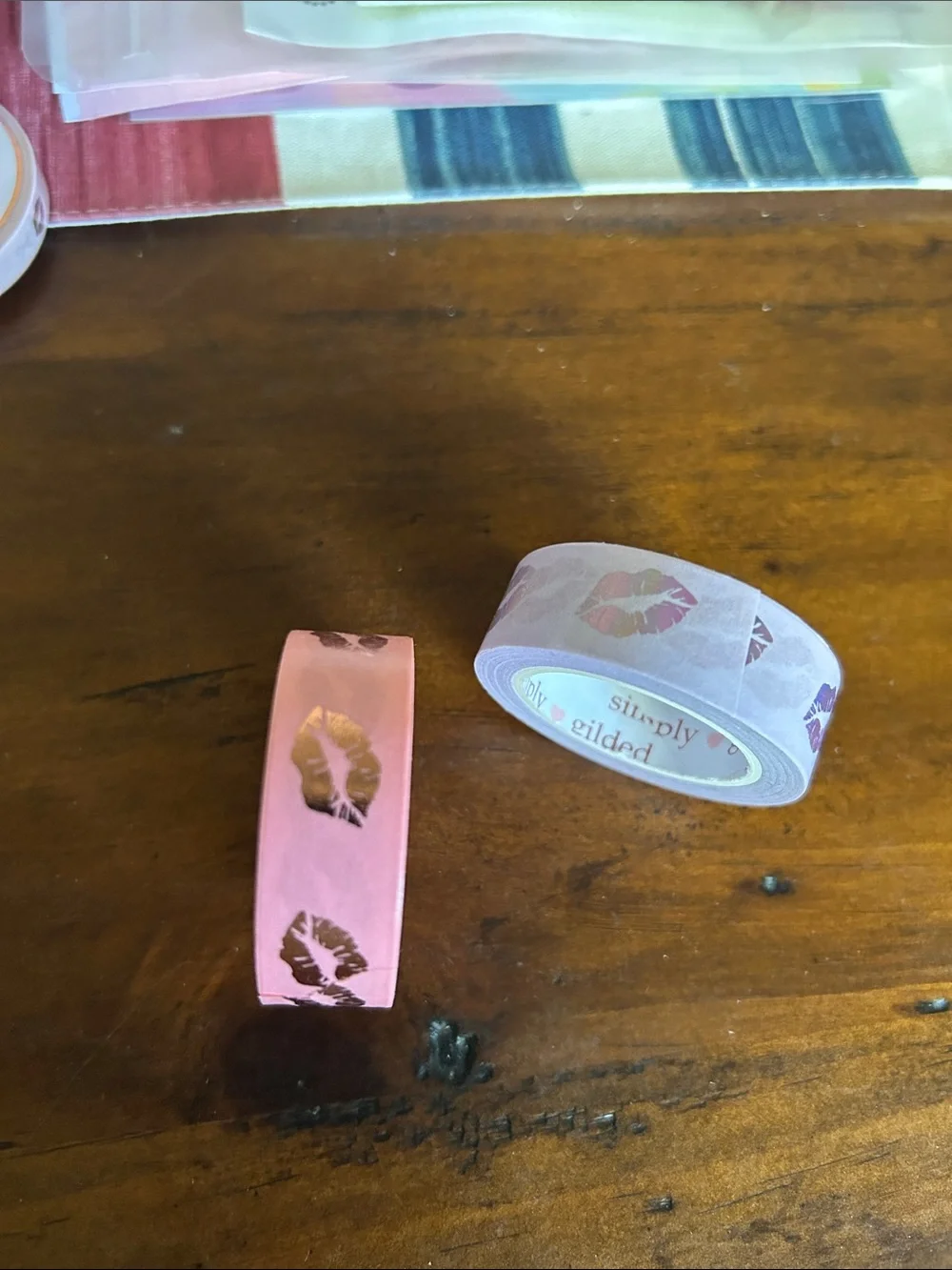 Simply Gilded Kiss Print Washi tape bundle 4- Pink & Lavender
